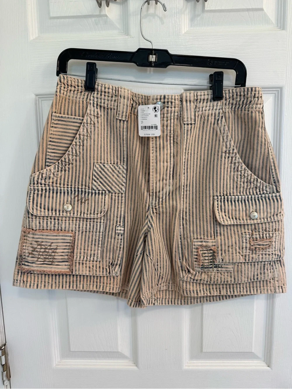 We The Free Day Dreamer Denim Cargo Railroad Short Size 27 NWT